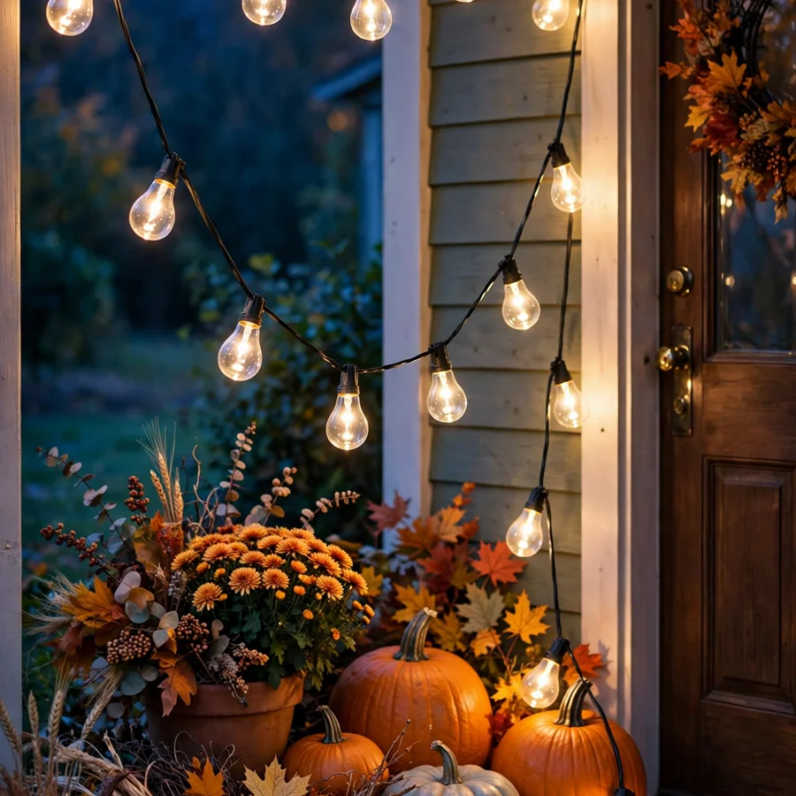 addlon 48-ft Edison-style outdoor string lights with 15 LED Edison bulbs