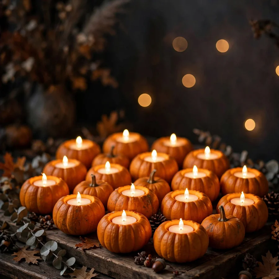 Homemory battery-operated timer tea lights, flameless LED candles