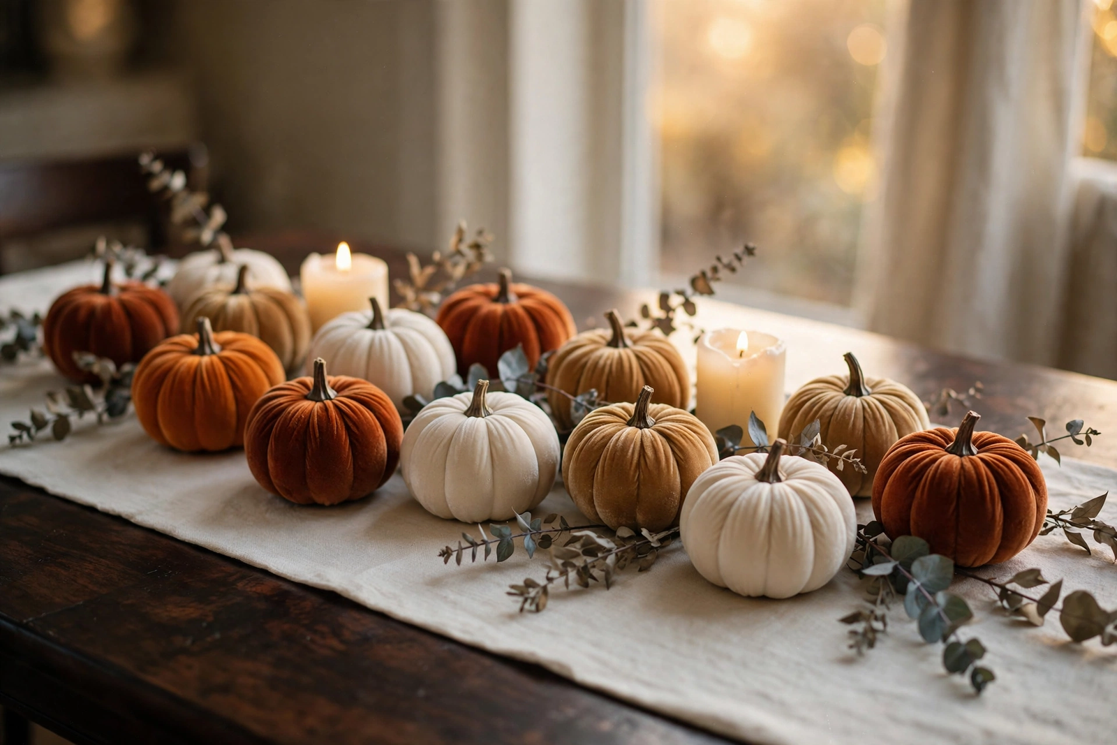Velvet Pumpkins: The $15.99 Fall Refresh Your Tablescape Needs