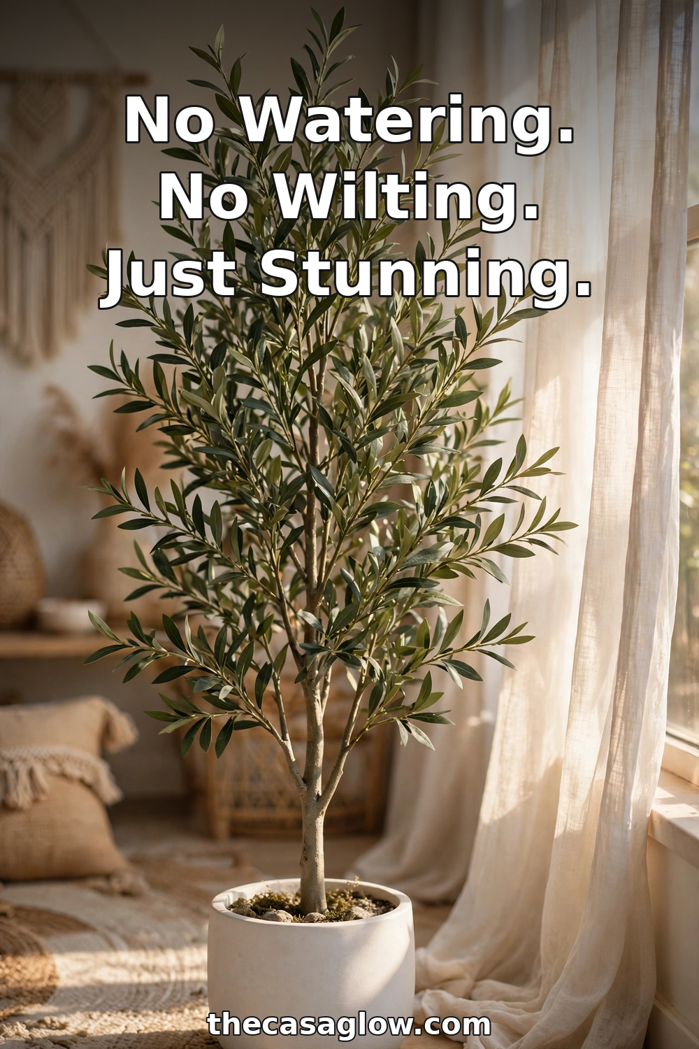 This faux olive tree is going viral - artificial olive tree decor