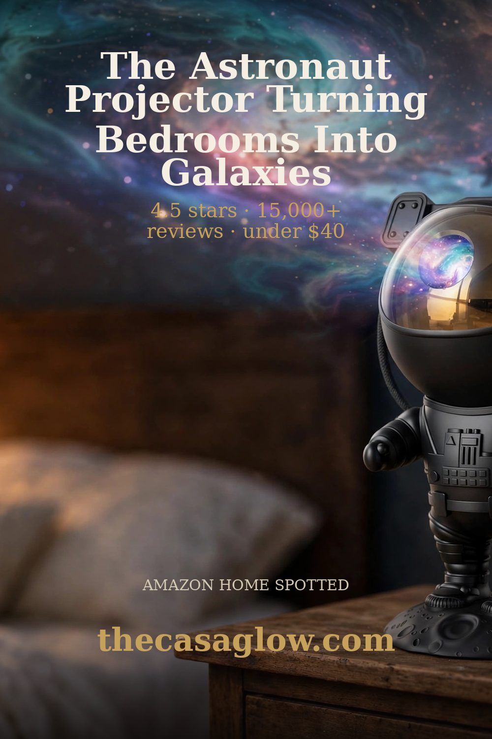 Astronaut projector turning a bedroom into a galaxy — pin