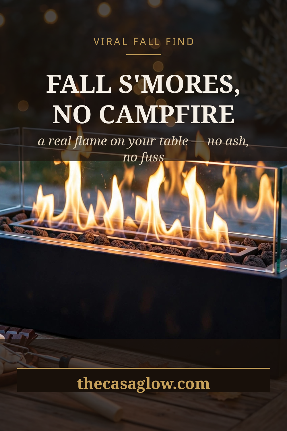 KORNIFUL tabletop fire pit cozy fall styling pin 2