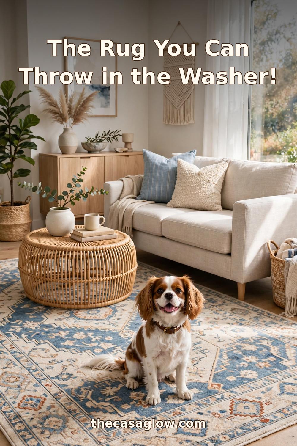 Washable area rug Pinterest pin