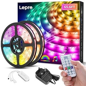 Lepro 65.6ft Music Sync MagicColor Dreamcolor LED Strip Kit