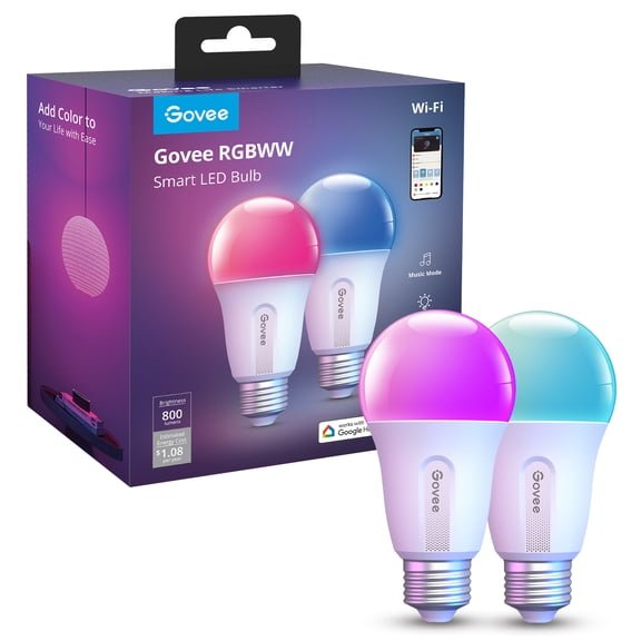 Govee Smart A19 Color Bulbs (2-Pack)