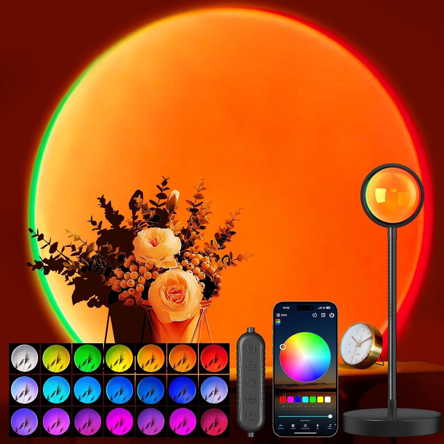 Neroupe Sunset Lamp Projector with App