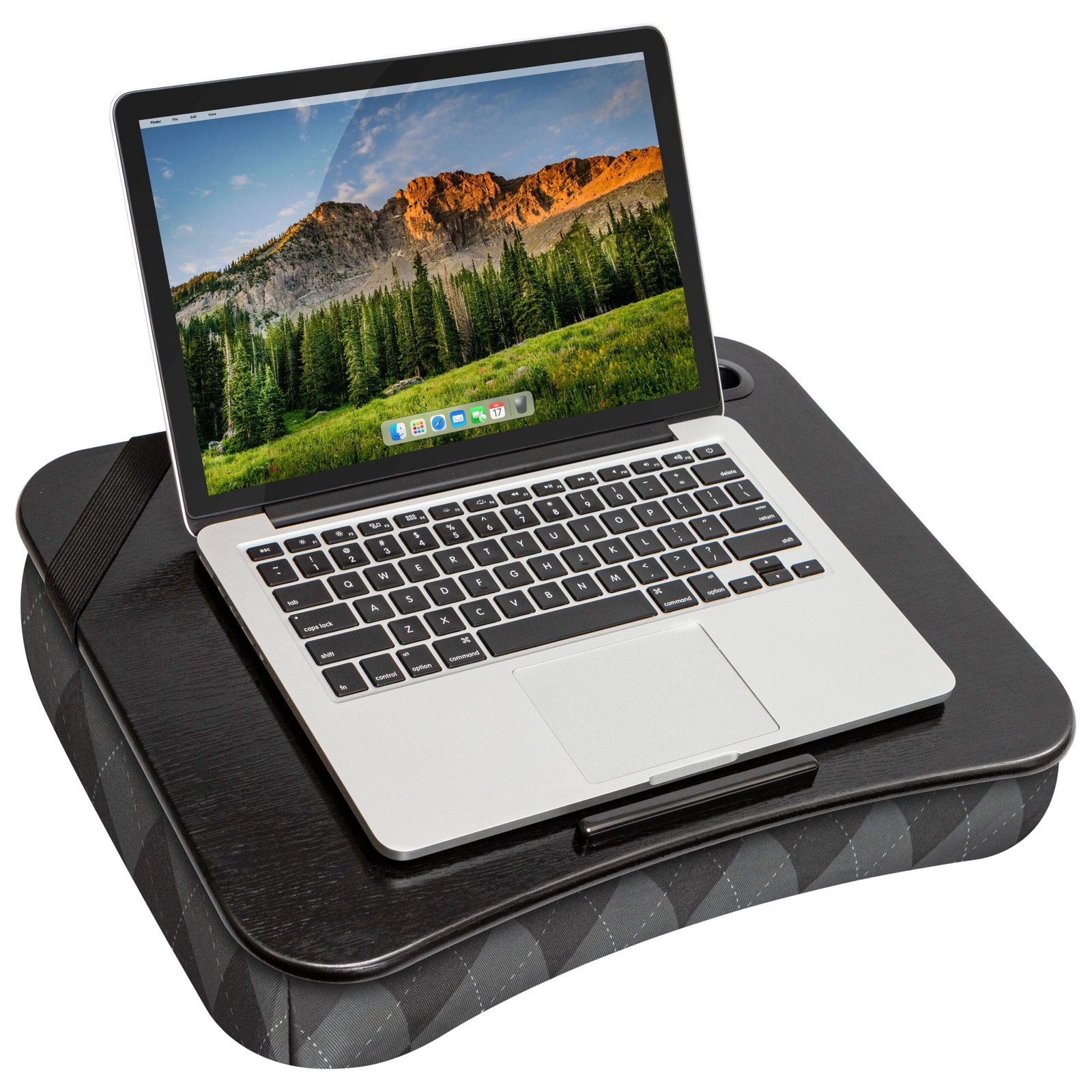 LAPGEAR designer lap desk with phone holder, watercolor leaves print