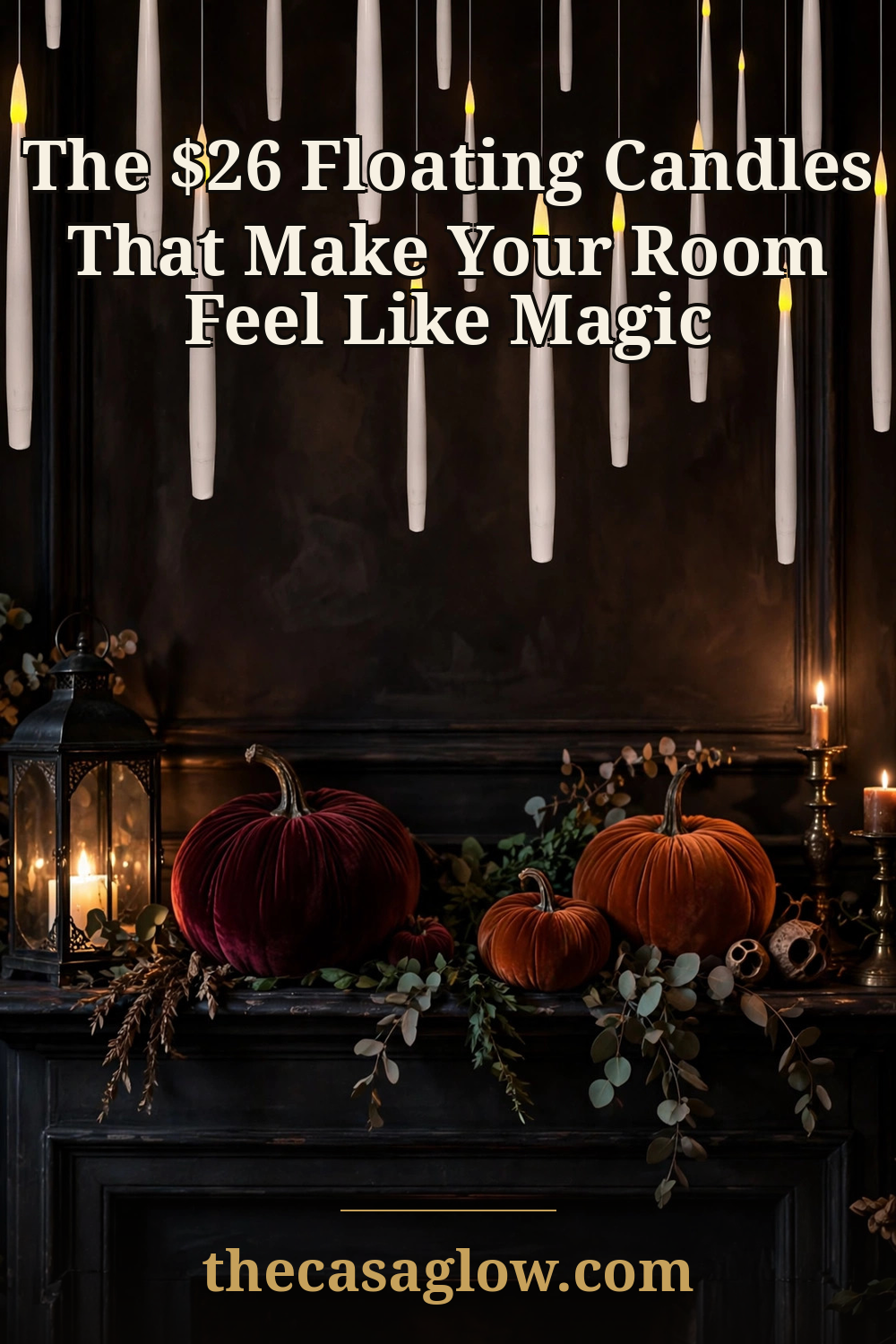 Pinterest pin: the $26 floating candles that make your room feel like magic