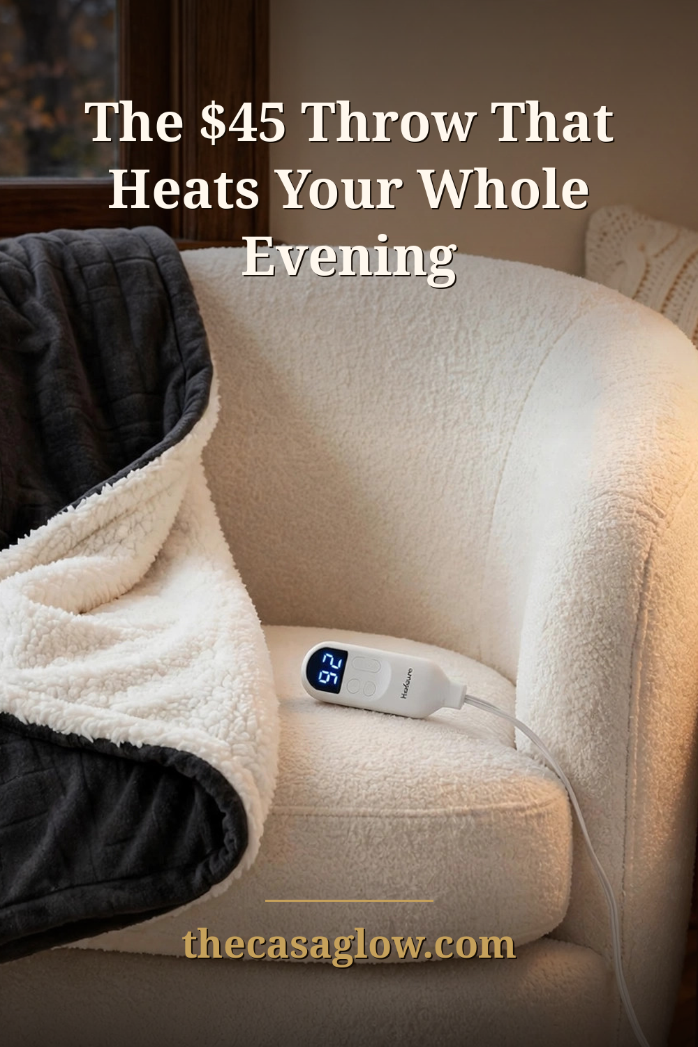 Cozy fall bedroom idea: the $45 heated throw that heats your whole evening