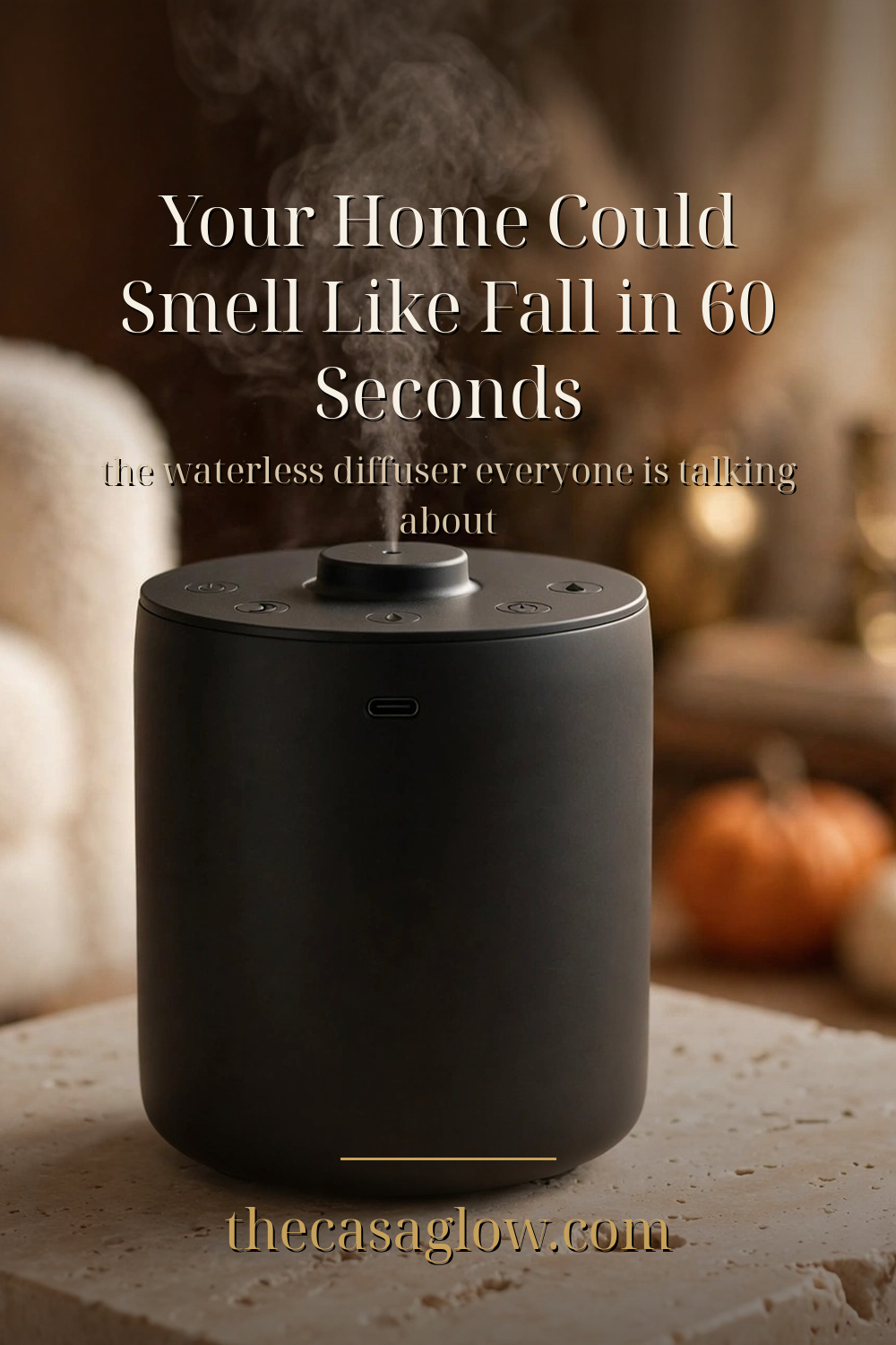Pinterest pin: Your home could smell like fall in 60 seconds — the waterless diffuser everyone is talking about