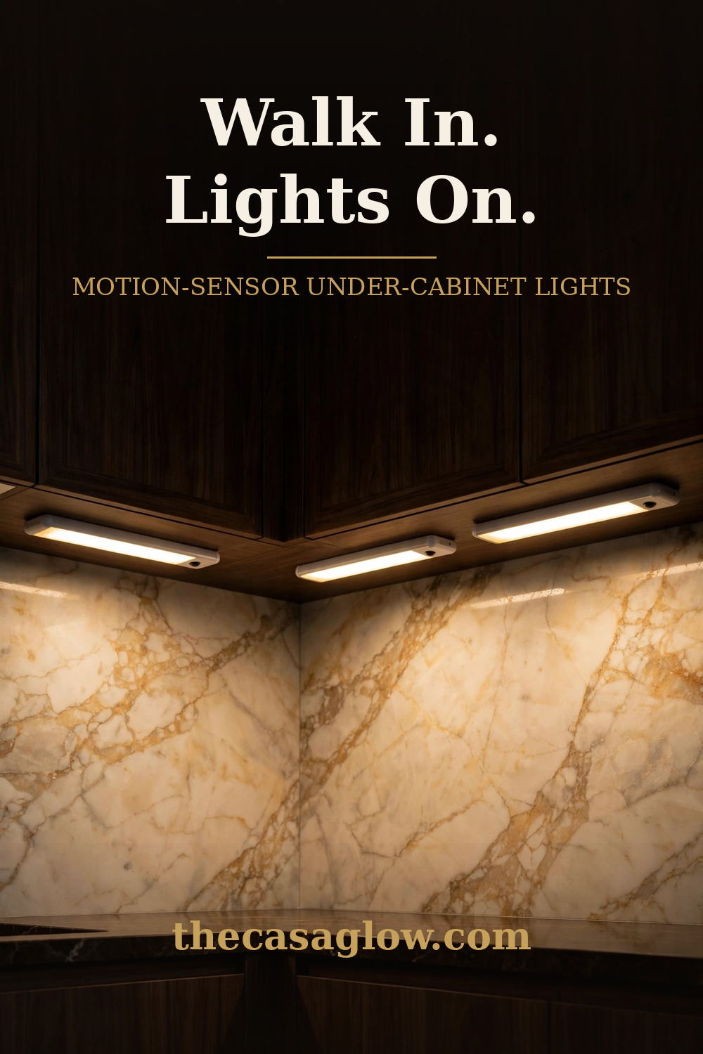 Walk In Lights On - motion-sensor under-cabinet lights Pinterest pin