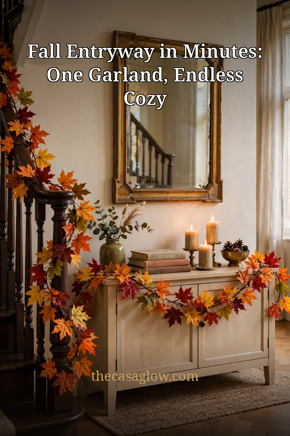 Fall entryway garland styling pin
