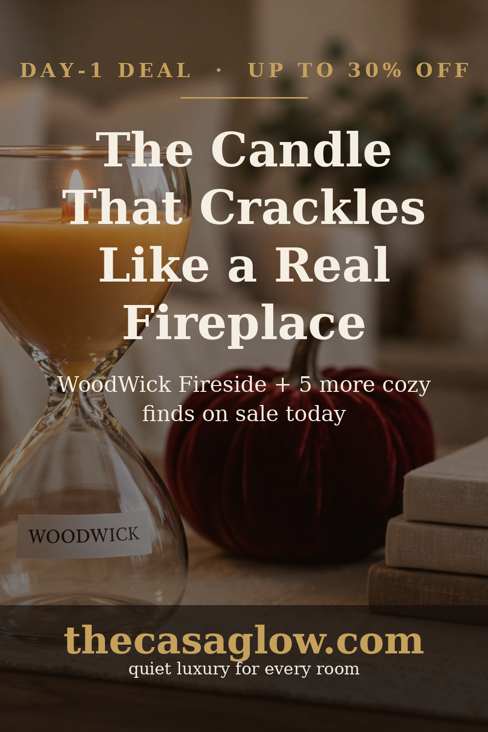 The candle that crackles like a real fireplace — WoodWick Fireside Day-1 deal