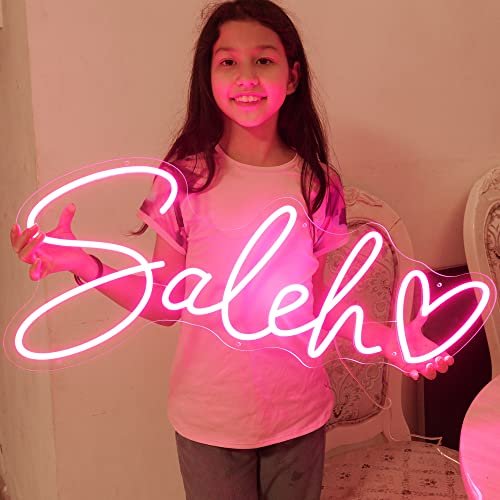 IbayNawi custom neon sign with a glowing name on a bedroom wall