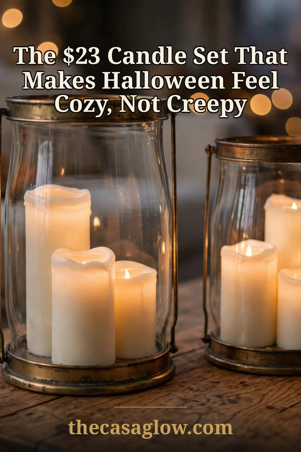 Pinterest pin: the $23 candle set that makes Halloween feel cozy, not creepy